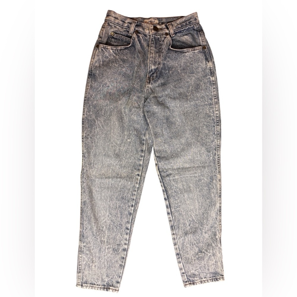 Vintage 80s/90s Chic Blue Acid Wash Women Jeans